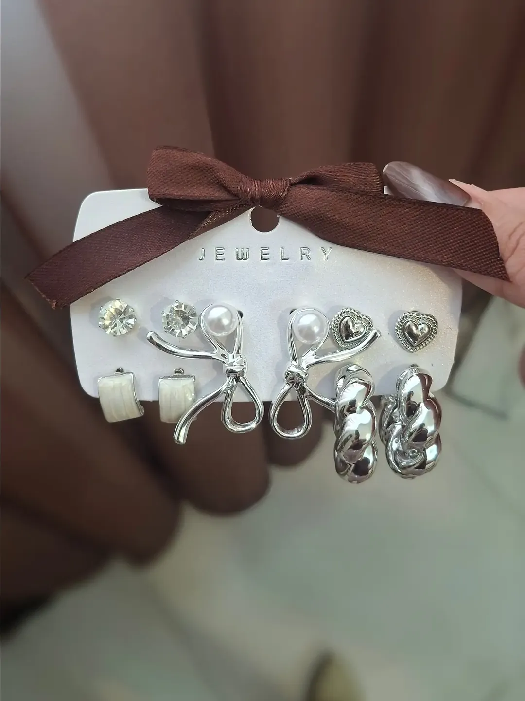 پک گوشواره آبکاری نقره
