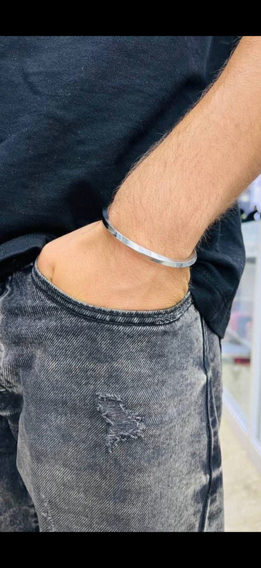 بنگل پیچ مردانه مشکی و نقره ای