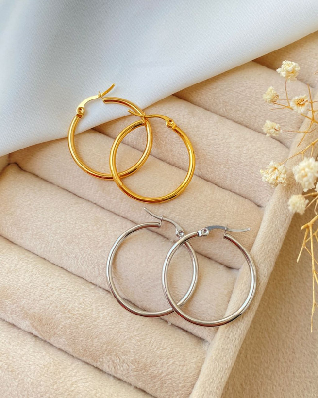 گوشواره حلقه ای استیل