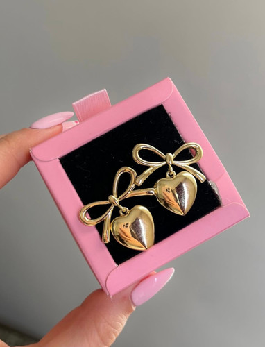 گوشواره قلب و پاپیون ZARA