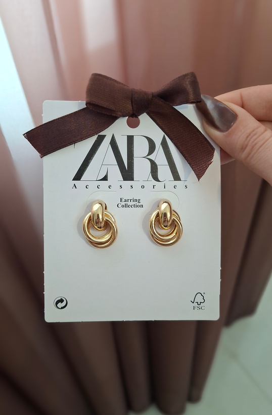 کالکشن گوشواره ZARA طلایی