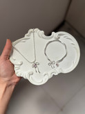 ست گردنبند و بنگل آبکاری نقره