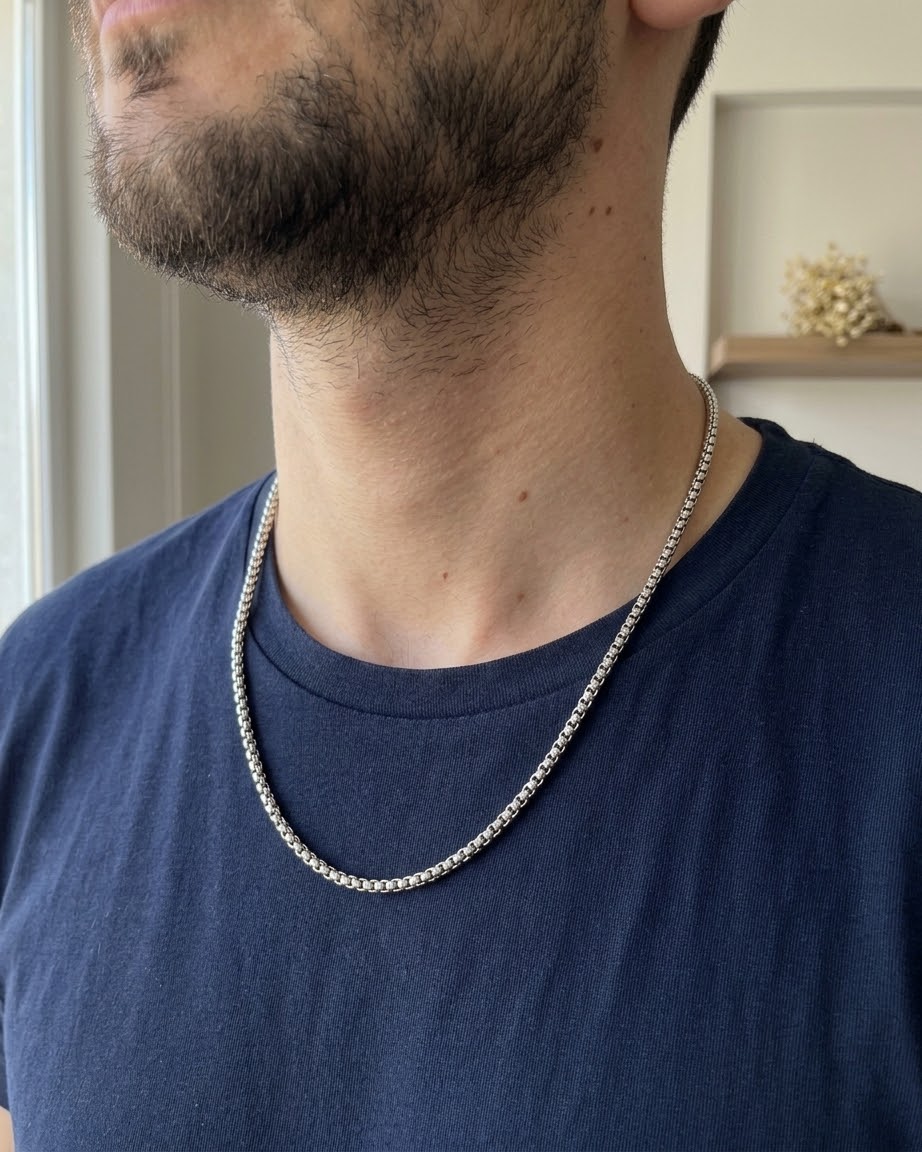 زنجیر ویتالی مردانه نقره ای