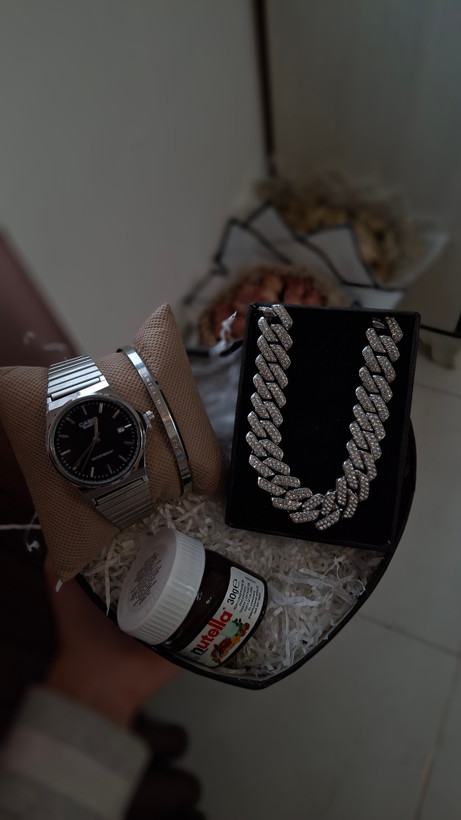 باکس هدیه مردانه نقره ای